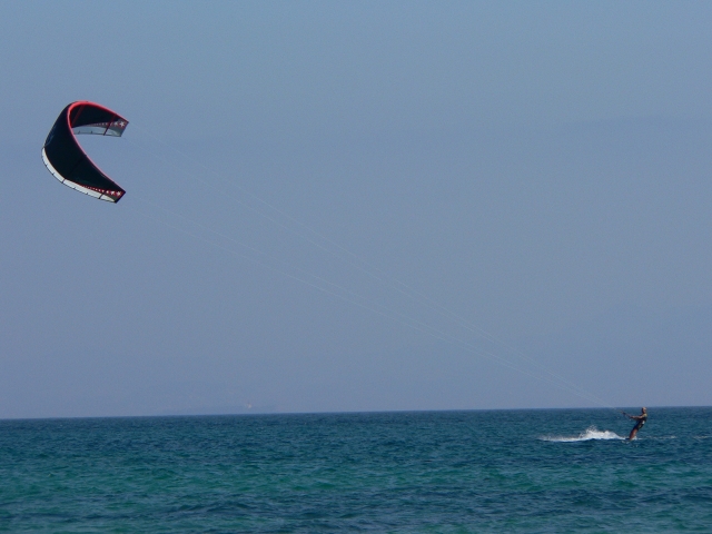 Kitesurfing en accion